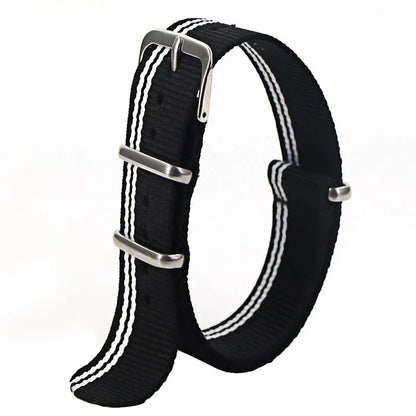 Nylon Watch Strap 16mm 18mm 20mm 22mm — Waterproof Army Sport Watch Band Replacement Belt
