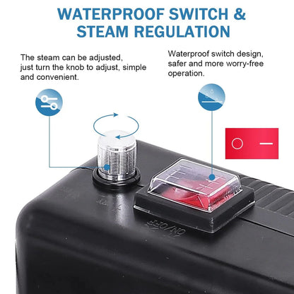 High-Temperature Steam Cleaner for Home Appliances – Sterilization, Kitchen Hood & Car Cleaner, US/EU Plug
