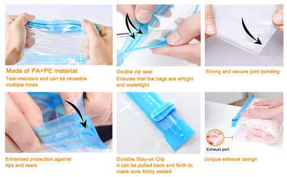 Travel Compression Roll-Up Bags — Space Saver Storage for Luggage & Cruise Essentials Clothes