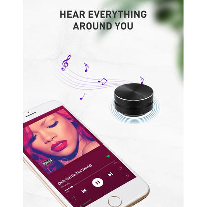 Bone Conduction Bluetooth Speaker – Vibration Stereo Audio, TWS Wireless Mini Portable Metal Speaker, Smallest Design