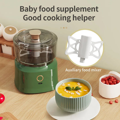 350ml Mini Wireless Electric Garlic Press - Dual Purpose USB Charging Food Shredder for Garlic Puree, Meat, and Vegetables