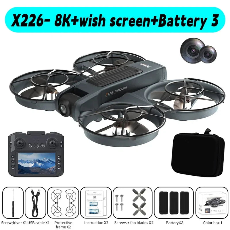 Xiaomi Drone X226/X226VR 8K HD Wide-Angle Camera WiFi FPV Foldable Quadcopter with Large Screen