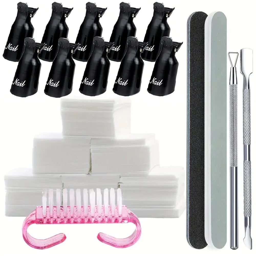 LULAA Nail Soak Off Clips - UV Gel Polish Remover Caps for Fingernail Removal