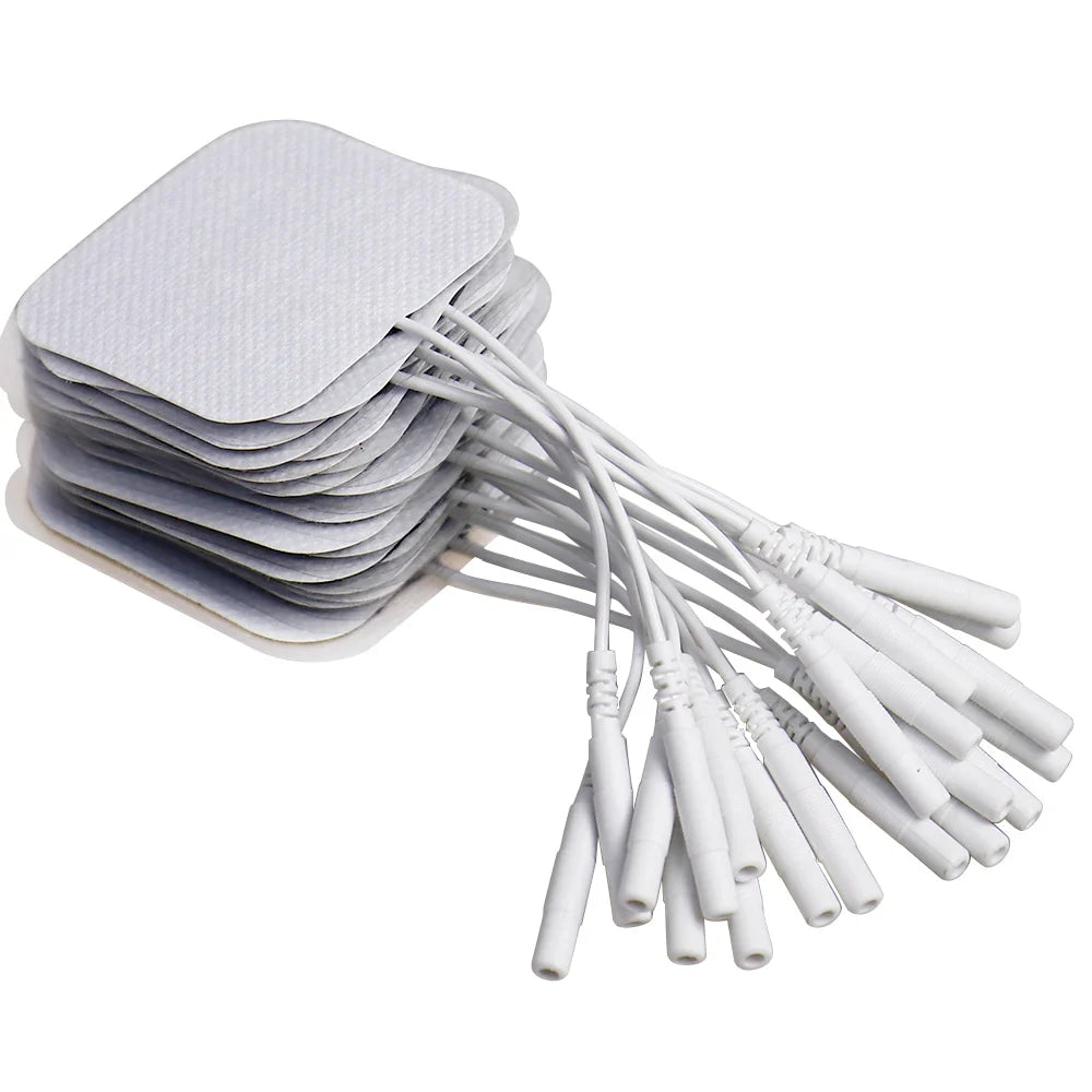 100/50pcs 5x5cm Muscle Stimulator Electrode Pads – Self-Adhesive Non-Woven Replacement for TENS Therapy Machines