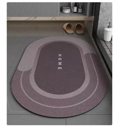 Bathroom Absorbent Floor Mat – Anti-Slip Diatomaceous Mud Quick-Dry Foot Rug for Toilet & Door, Anti-Fall Mat