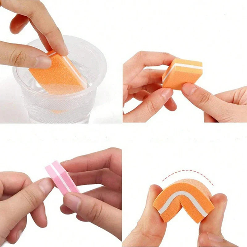 50Pcs Professional Nail Buffer Files – 100/180 Grit Mini Sandpaper Manicure Tools for Nail Shaping, Polishing & Care Accessories