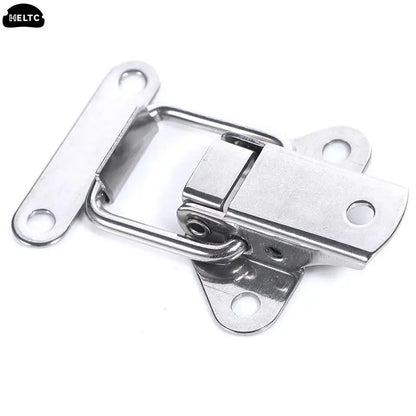 Stainless Steel 304 Locking Latch - Metal Toggle Catch Clasp with Loaded Hinges for Toolbox, Box & Furniture Hardware Accessories