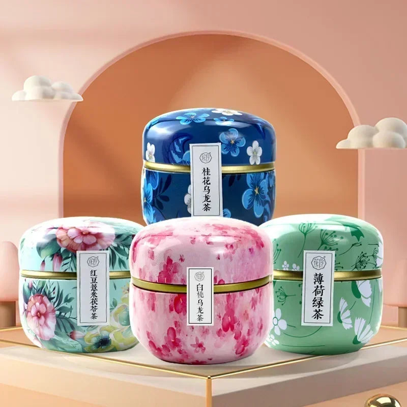 Portable Tea Caddy Tin Box – Sealed Storage Container for Tea, Coffee, Candy & Snacks | Mini Metal Organizer for Kitchen & Travel Storage