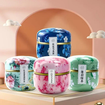 Portable Tea Caddy Tin Box – Sealed Storage Container for Tea, Coffee, Candy & Snacks | Mini Metal Organizer for Kitchen & Travel Storage