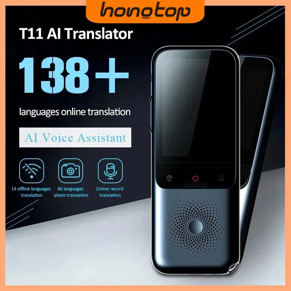HONGTOP T11 Translation Camera Device | Real-Time Smart Voice Photo Translator | 1500mA | 138 Languages | Portable Text Voice Translator