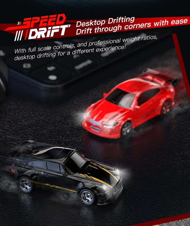 4WD 1:64 Mini RC Drift Car — 2.4GHz Palm Racing Remote Control Toy for Kids & Collectors