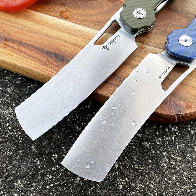 SHOOZIZ XUN120 XUN119 Folding Knife - D2 Steel Flax Handle Outdoor Camping EDC Pocket Tool