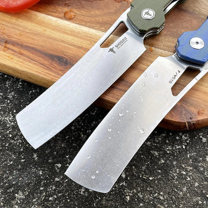 SHOOZIZ XUN120 XUN119 Folding Knife - D2 Steel Flax Handle Outdoor Camping EDC Pocket Tool