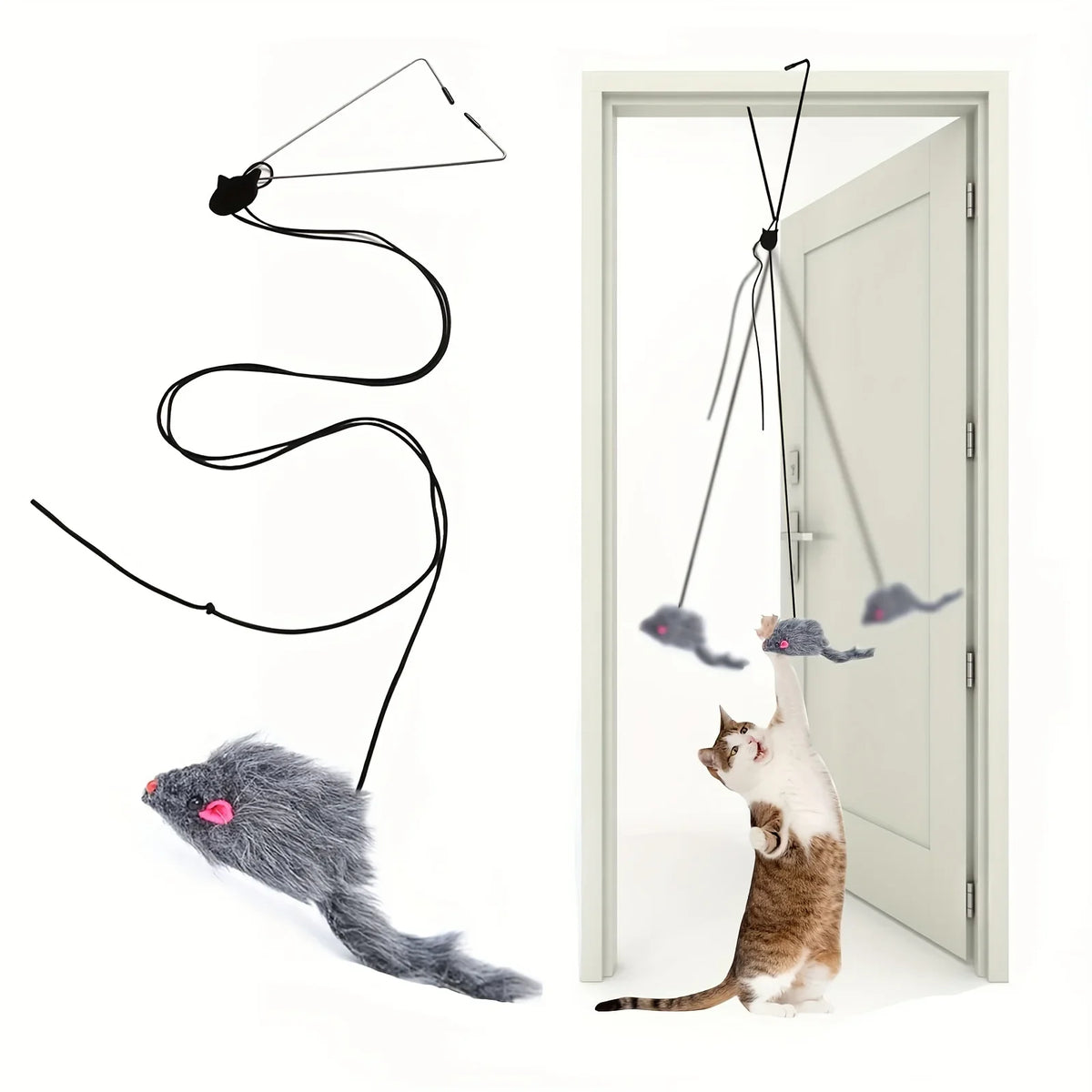 Door Hanging Cat Toy - Interactive Stress Relief Hanging Toy for Kittens & Cats