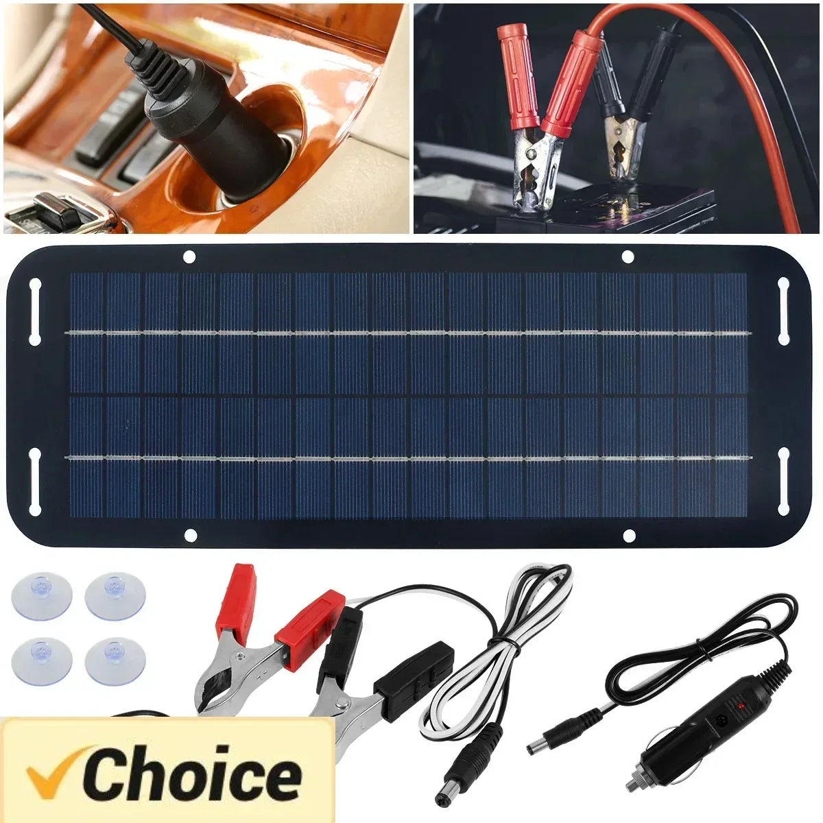 12V Solar Panel Kit — IP65 Waterproof High-Efficiency Trickle Charger for Car Battery & Portable Solar Power