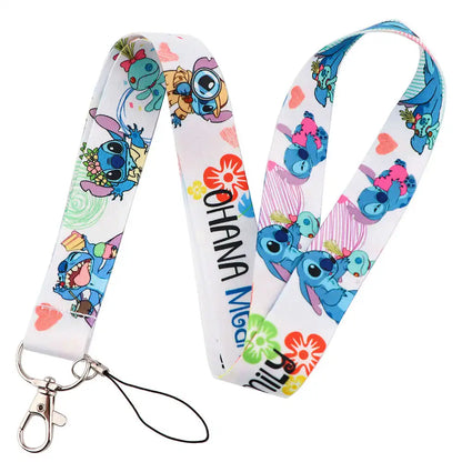 Cute Alien & Angel Cartoon Credential Holder Lanyard for Key, Card Badge & Gym Accessories