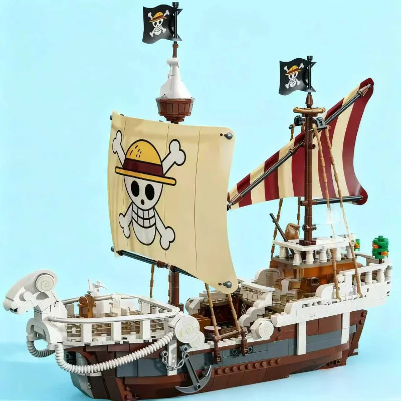FIT 75639 One Piece Merry Boat Luffy Building Blocks Toy – Model Bricks Set for Kids’ Birthday & Christmas Gifts