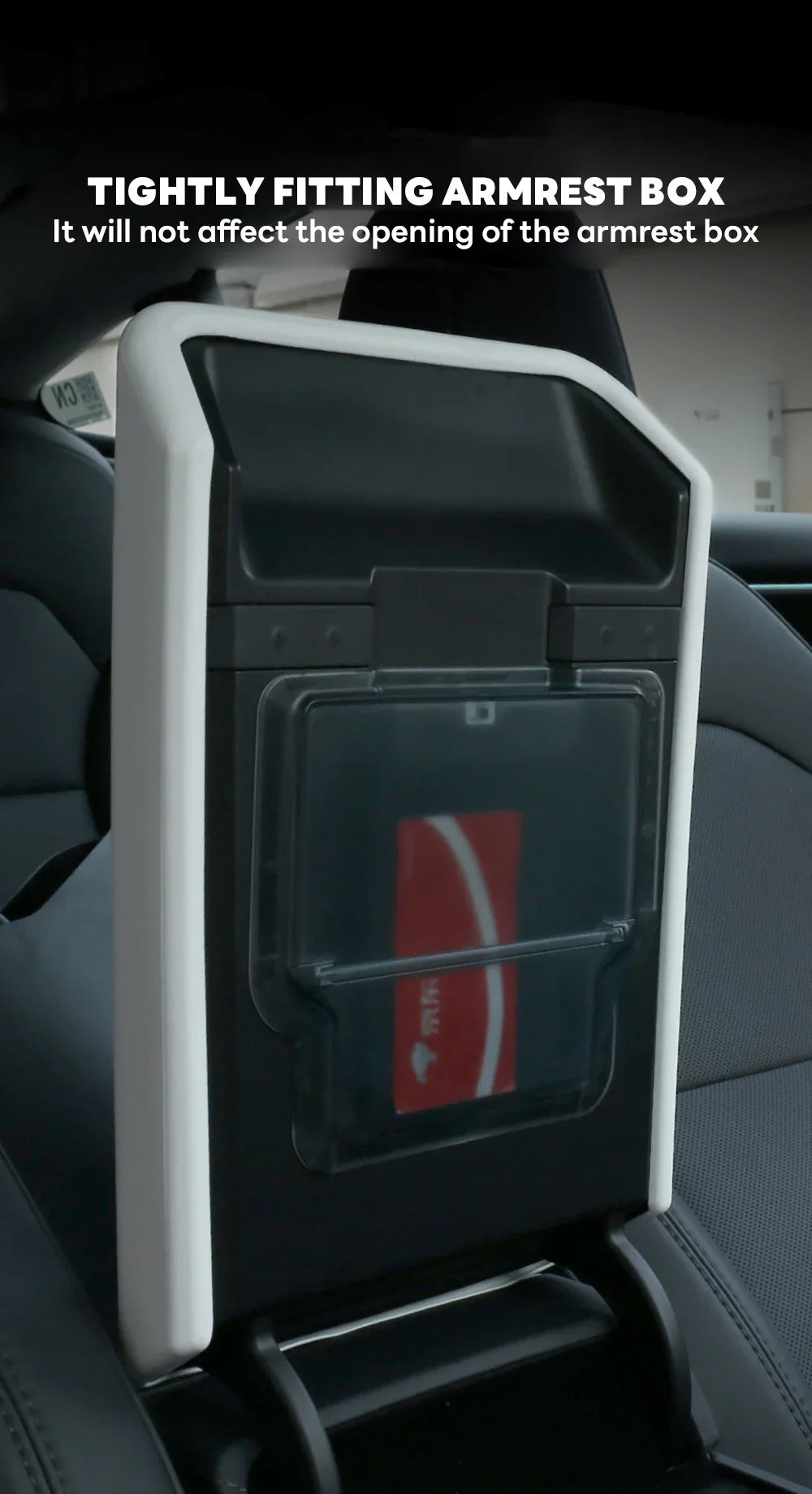 TPE Soft Center Console Armrest Cover – Compatible with Tesla Model Y Launch 2025 & Model 3 Highland 2024 Accessories