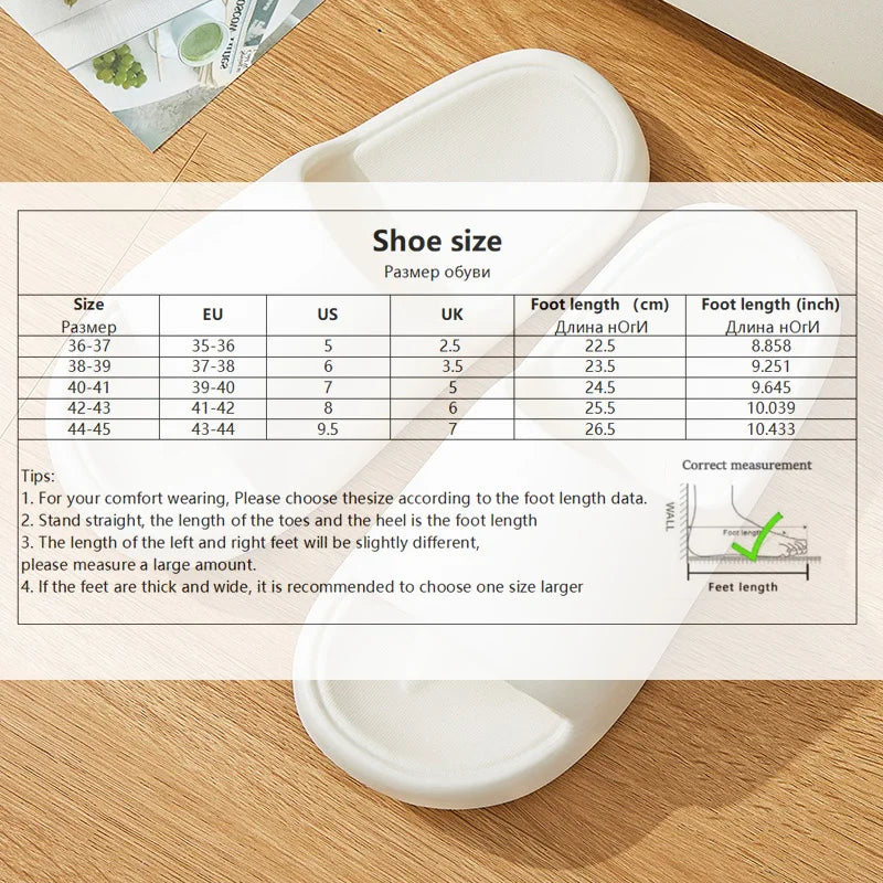 Lightweight Platform Slippers for Women – Super Soft Non-Slip Beach Flip Flops & Indoor Shower Slides for Couples Comfort