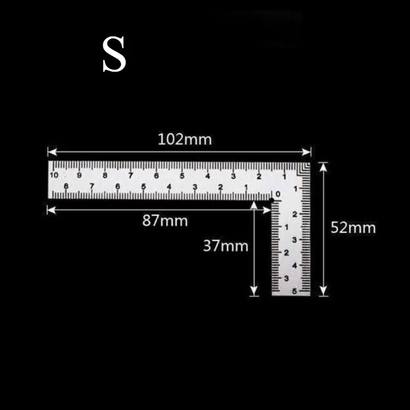 Cute Stainless Steel Mini Square Ruler – Metal Measuring & Layout Tool for School Supplies, Precision Craft & Geometry Work