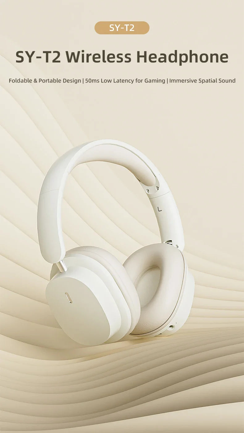 SY-T2 Bluetooth Headset – High-Quality Noise Reduction Wireless Headphones with Microphone for Gamers