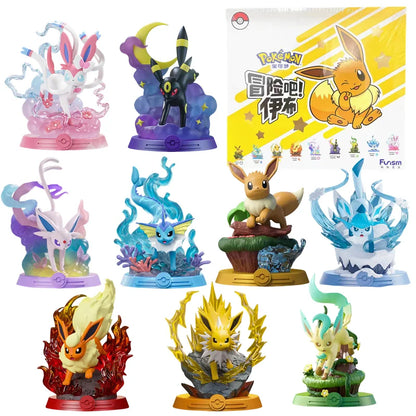 9-Style Pokemon Eeveelution Figures – Espeon, Sylveon, Glaceon, Leafeon, Vaporeon, Umbreon, Flareon Anime Pocket Monster Toy
