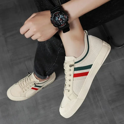 Luxury Men's Casual Sneakers – Fashionable Breathable Mesh Walking Loafers, Outdoor Flats Zapatos Para Hombres