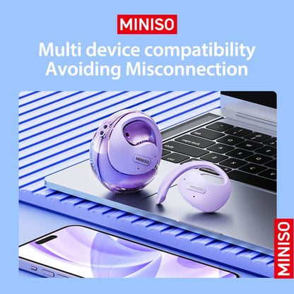 MINISO X15Pro Translator Bluetooth Earphones — Wireless Headset for Travel & Office, 5.4 AI Translation, ASMR App Compatible