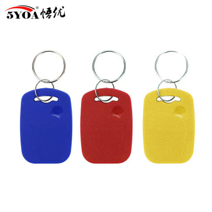 5YOA 10pcs 2-in-1 Dual Chip RFID Keyfobs – 125KHz T5577 & 13.56MHz UID Rewritable Composite Access Control Keys