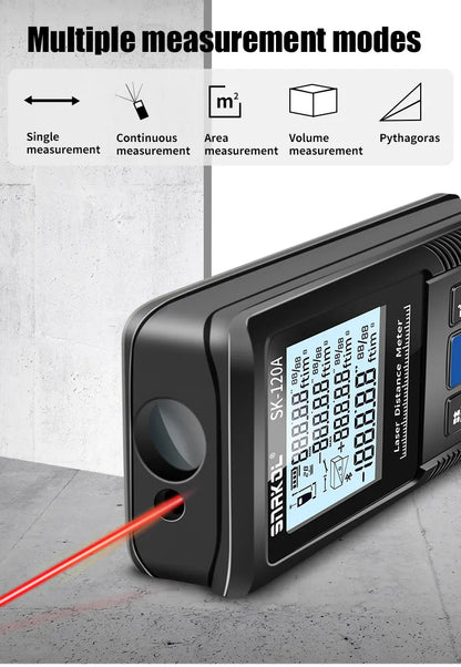 Snakol 120M Green Laser Tape Measure — High Accuracy Digital Distance Meter & Electronic Ruler
