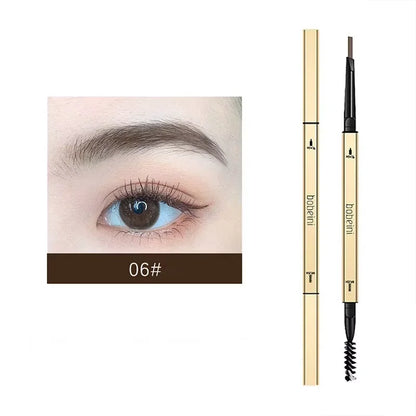 Waterproof Double-Headed Eyebrow Pencil — Fine Tip, Durable & Long-Lasting, Perfect for Beginners