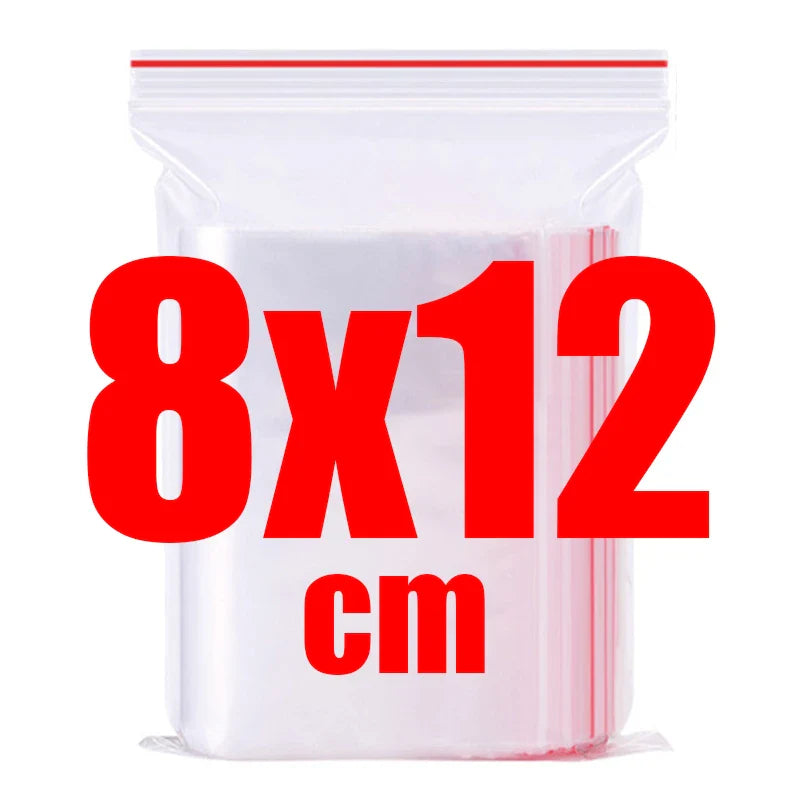 500/100pcs Self-Seal Transparent Plastic Bags – Storage Pouches for Jewelry, Food, Pills, Wholesale