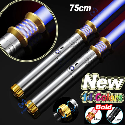 RGB Metal Lightsaber Toy – 15-Color Changing Laser Sword with Sound Effects, Force FX Jedi Blaster Gift for Kids