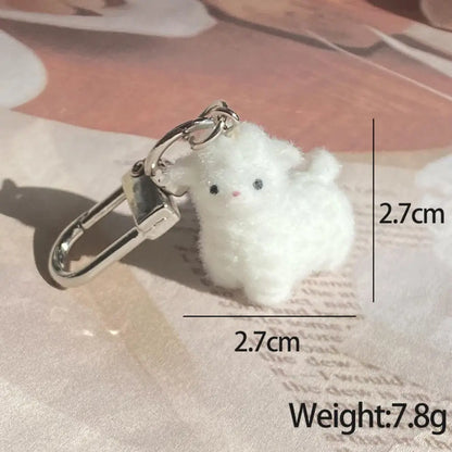 Cartoon Plush Koala Keychain – Cute Fluffy Doll Bag Pendant, DIY Keyring Charm Gift for Women