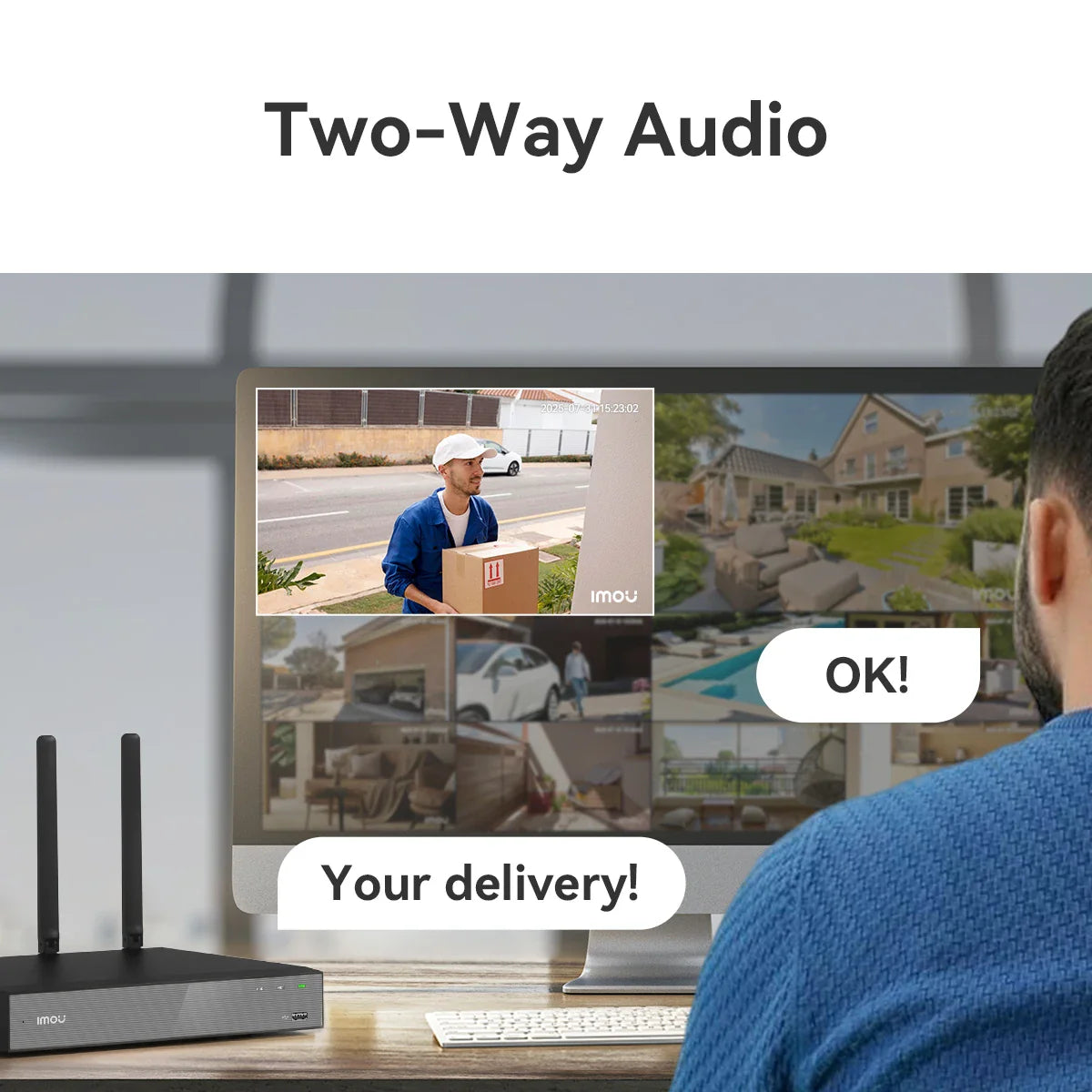 IMOU 10/18CH Wireless NVR – Dual-Band 2.4/5GHz Wi-Fi Network Security System, Metal Shell