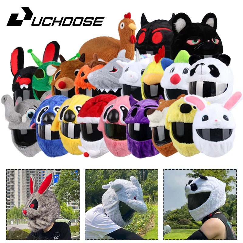 2025 New Funny Motorcycle Helmet Cover, Full Helmet Christmas Cap Gift, Personalized Motorbike Crash Case