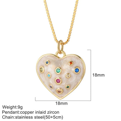 Heart Evil Blue Eye Sun Necklace – Cute Dog, Bee & Elephant Gold Pendant with Long Stainless Steel Chain for Women