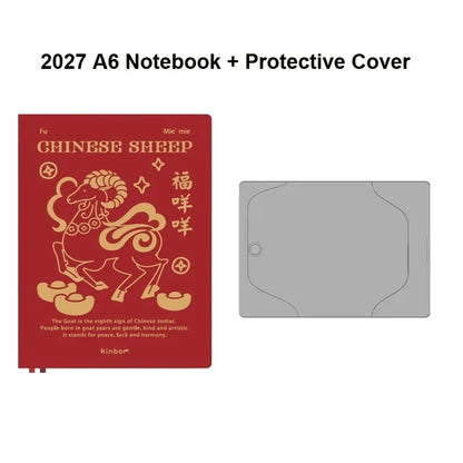 Kinbor 2027 A5/A6 Planner Notebook - Full-Year Daily Journal & Monthly Agenda for Time Management