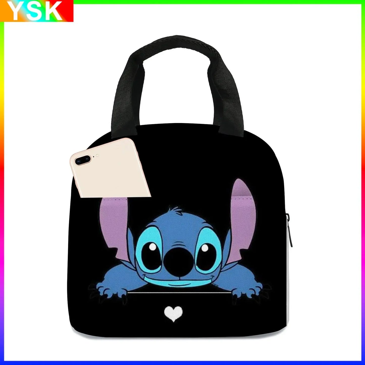 MINISO Stitch Children's Lunch Bag – Cartoon School Lunch Box Mochila, Perfect Gift for Kids