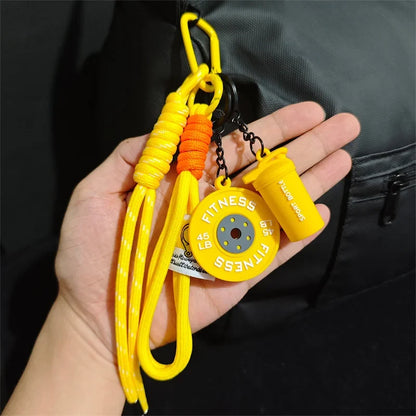 Fitness Keychain - Gym Lover Sports Charm for Workout Bags & Water Bottles