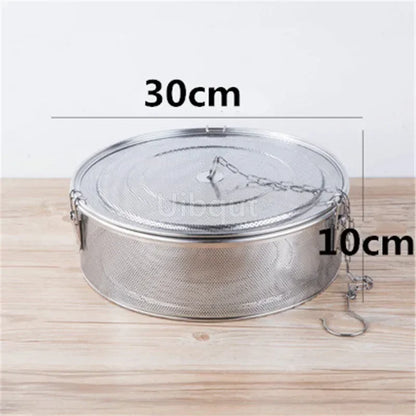 304 Stainless Steel Round Hole Seasoning Bag — Spice, Gravy & Soup Strainer Basket for Brine, Hot Pot, and Slag Separation