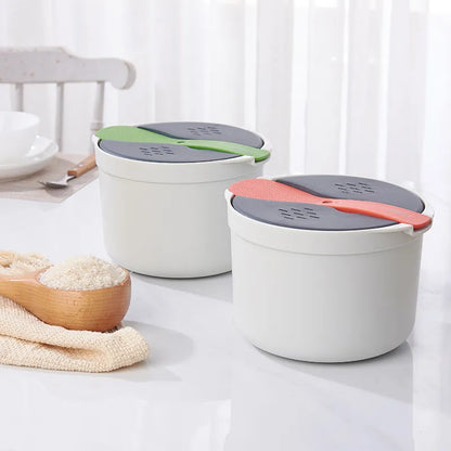 2L Portable Microwave Oven Rice Cooker - Multi-Function Food Steamer and Bento Lunch Box - Ideal for Cooking and Steaming