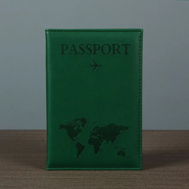 World Map Lover Passport Cover – Hot Stamping Travel Passport Holder Case for Men & Women, Fashion Wedding Gift Organizer
