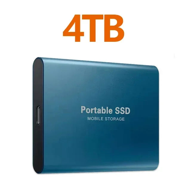 Portable SSD 1TB–4TB High-Speed External Drive – USB 3.1 Type-C Solid State Hard Disk for Laptop, PC & Mac