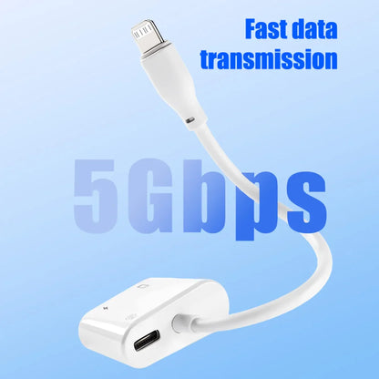 Lightning to RJ45 Ethernet Adapter 3-in-1 – Network Card Converter with Charging & Data Transfer for iPhone 14/13/12/11 Pro