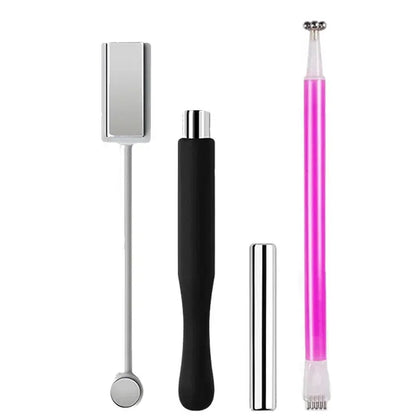4PCS Magnetic Nail Art Tools - Stone Pattern Gel Magnet Sticks for Nail Enhancement