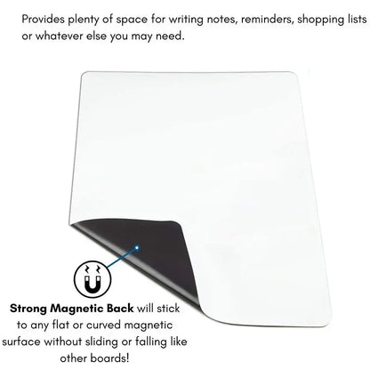 A2 Magnetic Dry Erase Whiteboard for Fridge – 23.6" x 16.5" Board with 8 Markers & Eraser