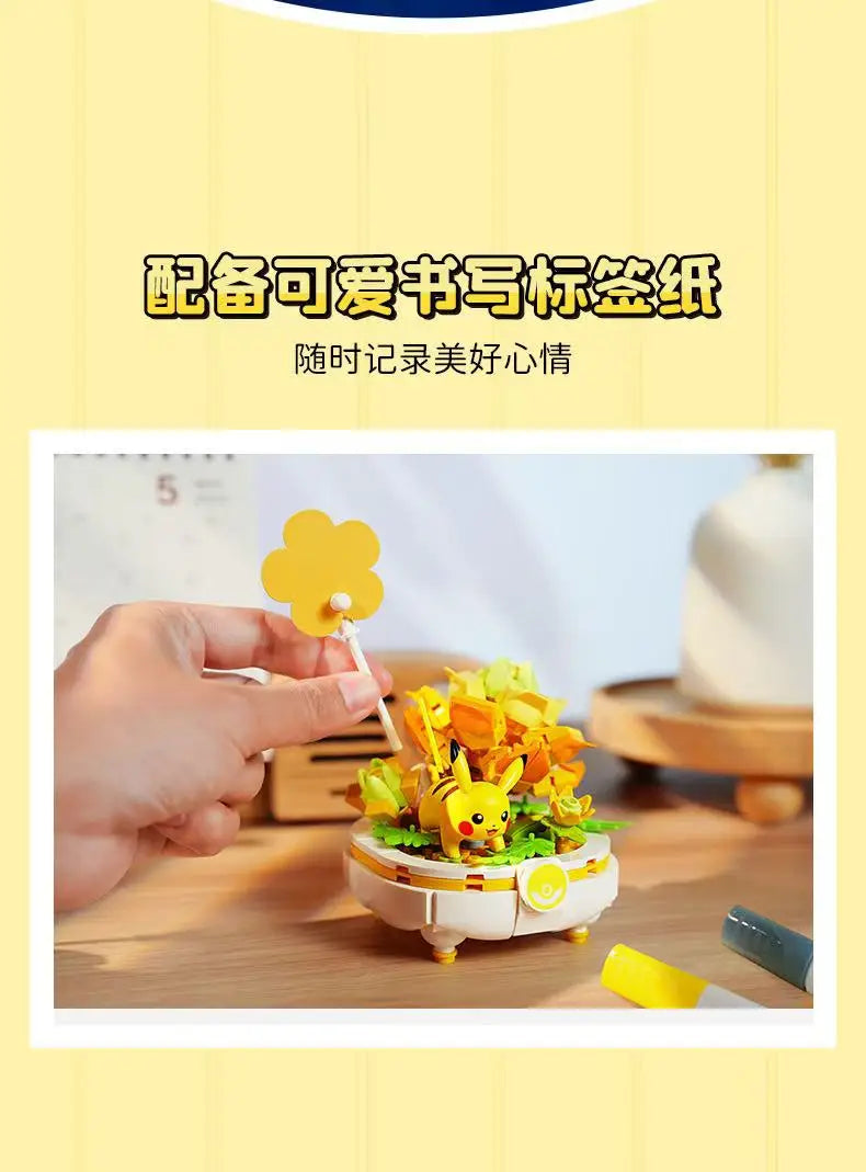 New Anime Pokémon DIY Building Block Toys – Pikachu, Sylveon, Togepi Cartoon Figures for Home Decoration