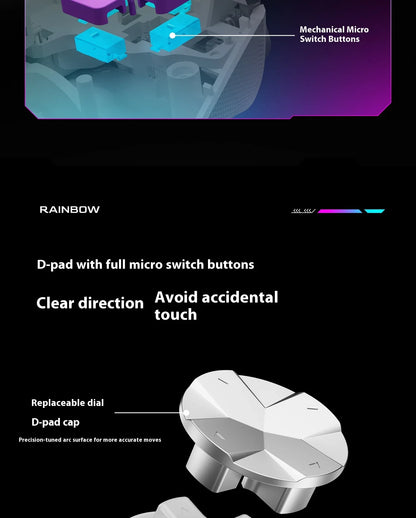 Bigbigwon Rainbow3 Wireless Game Controller Charging Base – RGB Magnetic Dock for PC Gaming