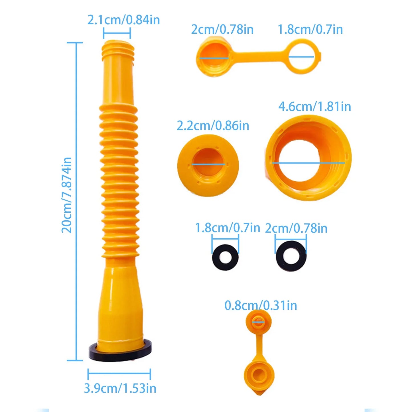 Flexible Gas Can Spout Kit – Upgraded Easy-Install Fuel Nozzle with Enhanced Compatibility for Safe & Efficient Liquid Transfer